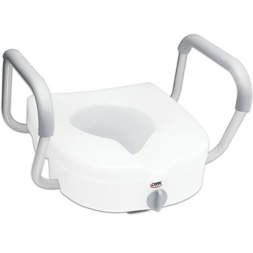 Carex ProBasics Raised Toilet Seat with Lock and Arms